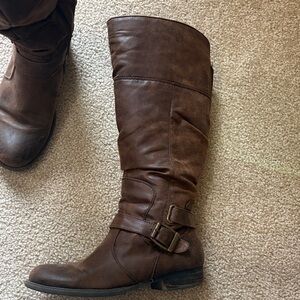 BareTraps Dark Brown Combat Boots